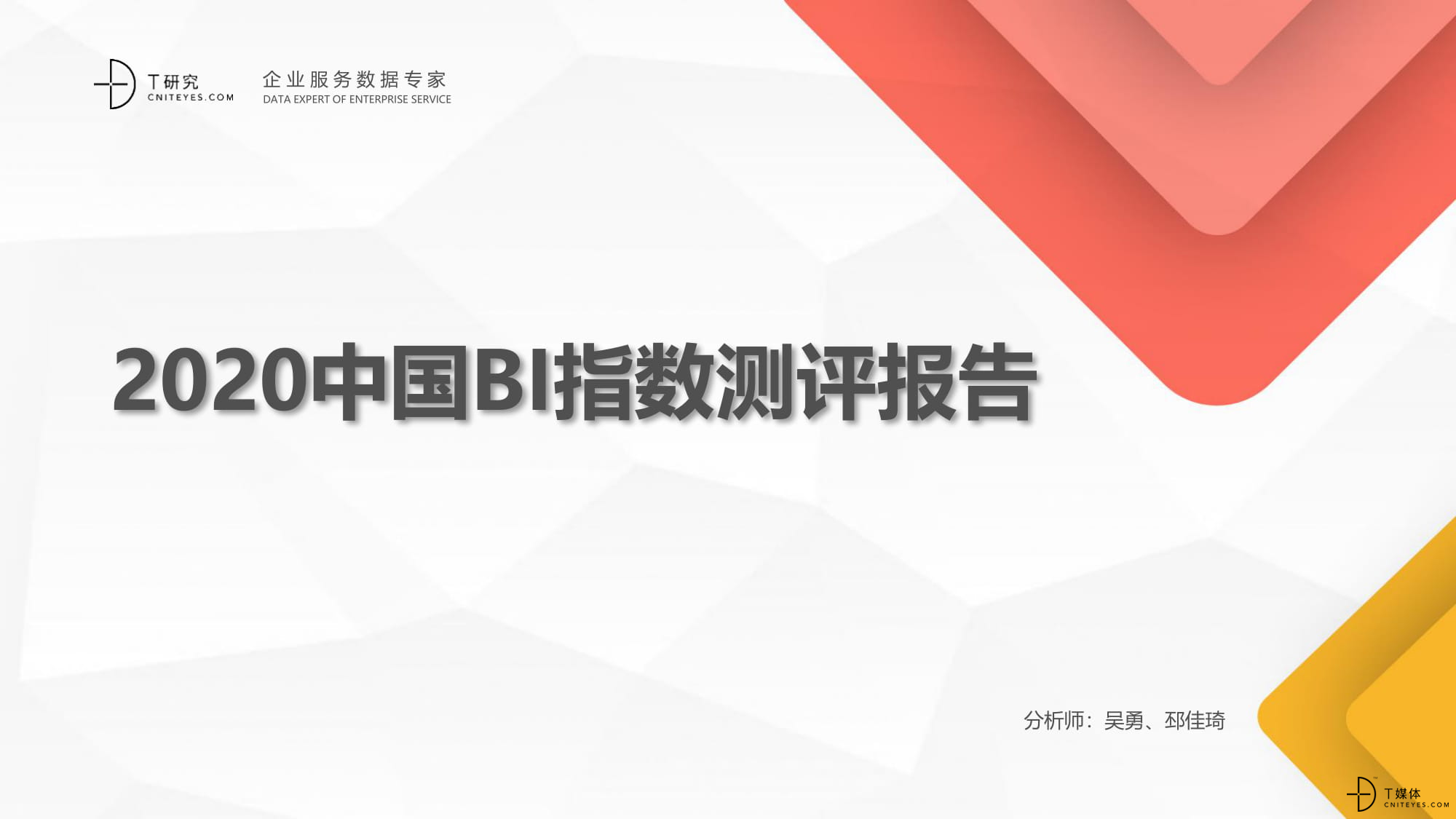 T研究|2020中国BI指数测评报告